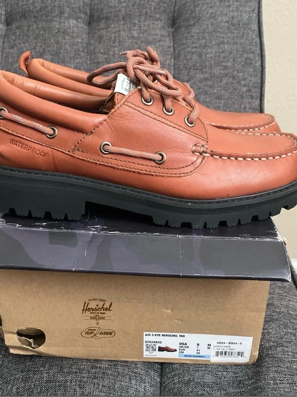 Sperry Men's Saddle Brown Leather Boat Shoes